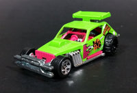 2012 Hot Wheels Demolition Derby Greased Gremlin Lime Green Die Cast Toy Car Vehicle - Treasure Valley Antiques & Collectibles