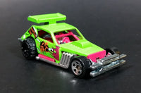 2012 Hot Wheels Demolition Derby Greased Gremlin Lime Green Die Cast Toy Car Vehicle - Treasure Valley Antiques & Collectibles