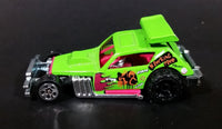 2012 Hot Wheels Demolition Derby Greased Gremlin Lime Green Die Cast Toy Car Vehicle - Treasure Valley Antiques & Collectibles