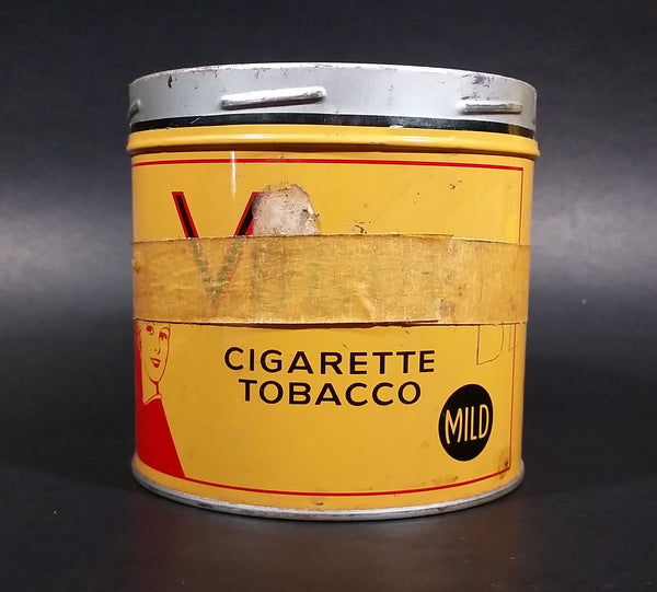 Vintage 1960s Vogue Mild Cigarette Tobacco Tin No Lid (Has old masking tape around it) - Treasure Valley Antiques & Collectibles