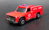 1982 Hot Wheels Flying Colors Rescue Ranger Red Fire Truck Die Cast Toy Car Vehicle - BW - Blue Lights - Treasure Valley Antiques & Collectibles