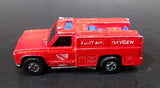 1982 Hot Wheels Flying Colors Rescue Ranger Red Fire Truck Die Cast Toy Car Vehicle - BW - Blue Lights - Treasure Valley Antiques & Collectibles