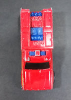 1982 Hot Wheels Flying Colors Rescue Ranger Red Fire Truck Die Cast Toy Car Vehicle - BW - Blue Lights - Treasure Valley Antiques & Collectibles