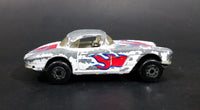 1982 Matchbox 1962 Chevrolet Corvette #39 White w/ Red Blue Flames Die Cast Toy Car Vehicle - Treasure Valley Antiques & Collectibles