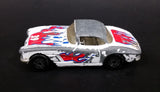 1982 Matchbox 1962 Chevrolet Corvette #39 White w/ Red Blue Flames Die Cast Toy Car Vehicle - Treasure Valley Antiques & Collectibles