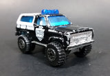 1997 Matchbox 4x4 Chevy Blazer Police Off Road Patrol Truck SUV Black & White Die Cast Toy Car Vehicle