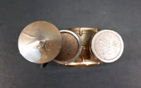 Small Miniature Novelty Drum Set Alpine Quartz Desk Clock Ornament - Needs Battery - Some Wear - Treasure Valley Antiques & Collectibles