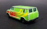 Vintage Yatming Ford Econoline E-150 Van Green w/ Red and Yellow Graphics Die Cast Toy Car Vehicle - Treasure Valley Antiques & Collectibles