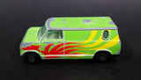 Vintage Yatming Ford Econoline E-150 Van Green w/ Red and Yellow Graphics Die Cast Toy Car Vehicle - Treasure Valley Antiques & Collectibles