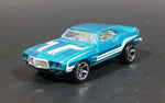 2010 Hot Wheels Muscle Mania 1969 Pontiac Firebird T/A Metalflake Aqua Blue Die Cast Toy Car Vehicle - Treasure Valley Antiques & Collectibles