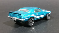 2010 Hot Wheels Muscle Mania 1969 Pontiac Firebird T/A Metalflake Aqua Blue Die Cast Toy Car Vehicle - Treasure Valley Antiques & Collectibles