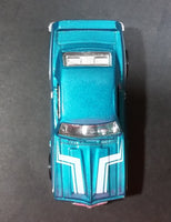 2010 Hot Wheels Muscle Mania 1969 Pontiac Firebird T/A Metalflake Aqua Blue Die Cast Toy Car Vehicle - Treasure Valley Antiques & Collectibles