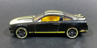 2010 Hot Wheels Garage Ford Mustang GT Black w/ Yellow Stripes Die Cast Toy Car Vehicle - Treasure Valley Antiques & Collectibles