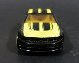 2010 Hot Wheels Garage Ford Mustang GT Black w/ Yellow Stripes Die Cast Toy Car Vehicle - Treasure Valley Antiques & Collectibles