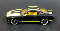 2010 Hot Wheels Garage Ford Mustang GT Black w/ Yellow Stripes Die Cast Toy Car Vehicle - Treasure Valley Antiques & Collectibles