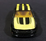 2010 Hot Wheels Garage Ford Mustang GT Black w/ Yellow Stripes Die Cast Toy Car Vehicle - Treasure Valley Antiques & Collectibles