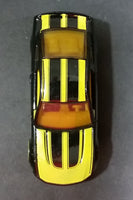 2010 Hot Wheels Garage Ford Mustang GT Black w/ Yellow Stripes Die Cast Toy Car Vehicle - Treasure Valley Antiques & Collectibles