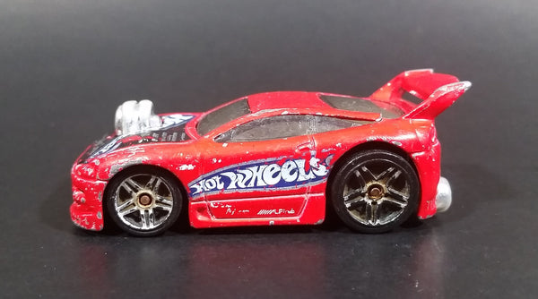 2003 Hot Wheels First Editions 'Tooned' 1996 Mitsubishi Eclipse Red Die Cast Toy Car Vehicle - Treasure Valley Antiques & Collectibles