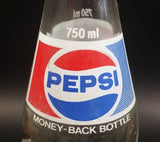 Vintage 1979 Pepsi Cola Soda Pop Beverage 750 mL English French Clear Glass Twist Bottle w/ Cap - Treasure Valley Antiques & Collectibles