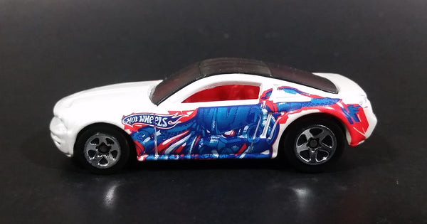 2005 Hot Wheels Robo Revenge Ford Mustang GT Concept White Die Cast Toy Car Vehicle - Treasure Valley Antiques & Collectibles