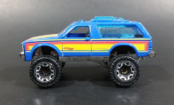 2017 Hot Wheels Chevy Blazer 4x4 Truck Blue Die Cast Toy Car SUV Vehicle - Treasure Valley Antiques & Collectibles