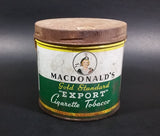1940s Macdonald's Gold Standard Export Cigarette Tobacco Tin - Treasure Valley Antiques & Collectibles