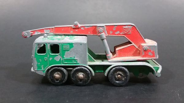 1960s Matchbox Series Lesney Products 8 Wheel Crane Truck No. 30 Green Die Cast Toy Car Vehicle Made in England - Treasure Valley Antiques & Collectibles