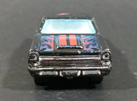 2016 Hot Wheels 1966 Ford Fairlane GT Black w/ Blue Red Flames Die Cast Toy Muscle Car - Treasure Valley Antiques & Collectibles