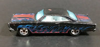 2016 Hot Wheels 1966 Ford Fairlane GT Black w/ Blue Red Flames Die Cast Toy Muscle Car - Treasure Valley Antiques & Collectibles