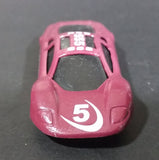 Summer Marz Karz "555" Maroon Burgundy Die Cast Plastic Bottom Race Car Vehicle - Treasure Valley Antiques & Collectibles