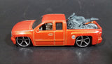 2007 Hot Wheels New Models Chevy Silverado Truck Orange Die Cast Toy Car Vehicle - Treasure Valley Antiques & Collectibles