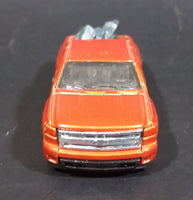 2007 Hot Wheels New Models Chevy Silverado Truck Orange Die Cast Toy Car Vehicle - Treasure Valley Antiques & Collectibles