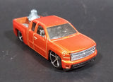 2007 Hot Wheels New Models Chevy Silverado Truck Orange Die Cast Toy Car Vehicle - Treasure Valley Antiques & Collectibles