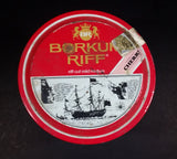 Vintage 1980s Borkum Riff Cherry Liqueur Flavor 12 oz Pipe Tobacco Tin - Empty - Treasure Valley Antiques & Collectibles