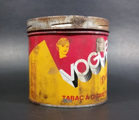 Vintage Vogue Mild 200g Tobacco Tin Canister English and French w/ Lid - Treasure Valley Antiques & Collectibles