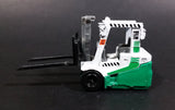 2010 Matchbox Power Lift 2000 Fork Lift Green White Die Cast Toy Car Warehouse Machinery Construction Vehicle Equipment - Treasure Valley Antiques & Collectibles