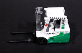 2010 Matchbox Power Lift 2000 Fork Lift Green White Die Cast Toy Car Warehouse Machinery Construction Vehicle Equipment - Treasure Valley Antiques & Collectibles