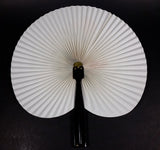 Vintage Shanghai Arts & Crafts Folding Hand Fan w/ Red and Yellow Floral - Peoples Republic of China - Treasure Valley Antiques & Collectibles