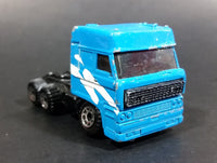 1987 Matchbox DAF 3300 Space Cab Blue Semi Tractor Truck Die Cast Toy Car Vehicle - Treasure Valley Antiques & Collectibles