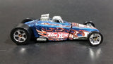 2003 Hot Wheels First Editions Tire Fryer Metalflake Blue Die Cast Toy Car Hot Rod Vehicle - Treasure Valley Antiques & Collectibles