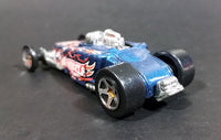 2003 Hot Wheels First Editions Tire Fryer Metalflake Blue Die Cast Toy Car Hot Rod Vehicle - Treasure Valley Antiques & Collectibles