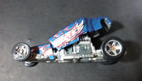 2003 Hot Wheels First Editions Tire Fryer Metalflake Blue Die Cast Toy Car Hot Rod Vehicle - Treasure Valley Antiques & Collectibles