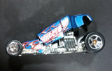 2003 Hot Wheels First Editions Tire Fryer Metalflake Blue Die Cast Toy Car Hot Rod Vehicle - Treasure Valley Antiques & Collectibles