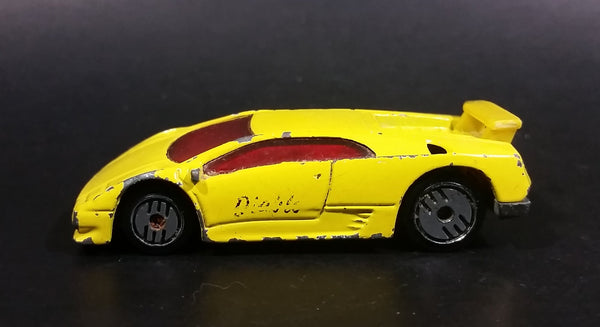 1994 Hot Wheels Lamborghini Diablo Yellow Die Cast Toy Exotic Sports Car Vehicle - Treasure Valley Antiques & Collectibles