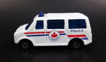 Unknown Maker Canada Police White Van Die Cast Toy Car Emergency Vehicle - Treasure Valley Antiques & Collectibles