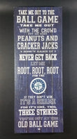 Seattle Mariners MLB Baseball Fence Board Style Take Me Out To The Ball Game Canvas Frame Print Wall Decor - Treasure Valley Antiques & Collectibles