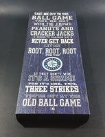 Seattle Mariners MLB Baseball Fence Board Style Take Me Out To The Ball Game Canvas Frame Print Wall Decor - Treasure Valley Antiques & Collectibles