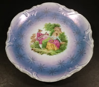 Vintage 1940-1950 Limoges Style Fragonard Courting Lovers Porcelain Plate - Treasure Valley Antiques & Collectibles