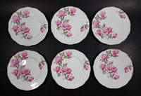 Set of 6 Roslyn Bone China "Harmony Rose" Salad Plates - Signed - Treasure Valley Antiques & Collectibles