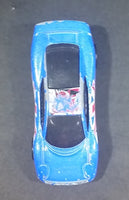 2003 Hot Wheels Flag Flyers British Jaguar XJ220 Blue Die Cast Toy Car Vehicle - Treasure Valley Antiques & Collectibles